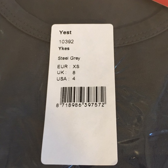 Yest Ykes Basic Cotton Jersey Long Sleeve Steel Grey Size 4 - Picture 14 of 15